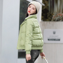 羽绒服女短款小个子2022今年冬季新款时尚洋气白鸭绒气质绿色外套