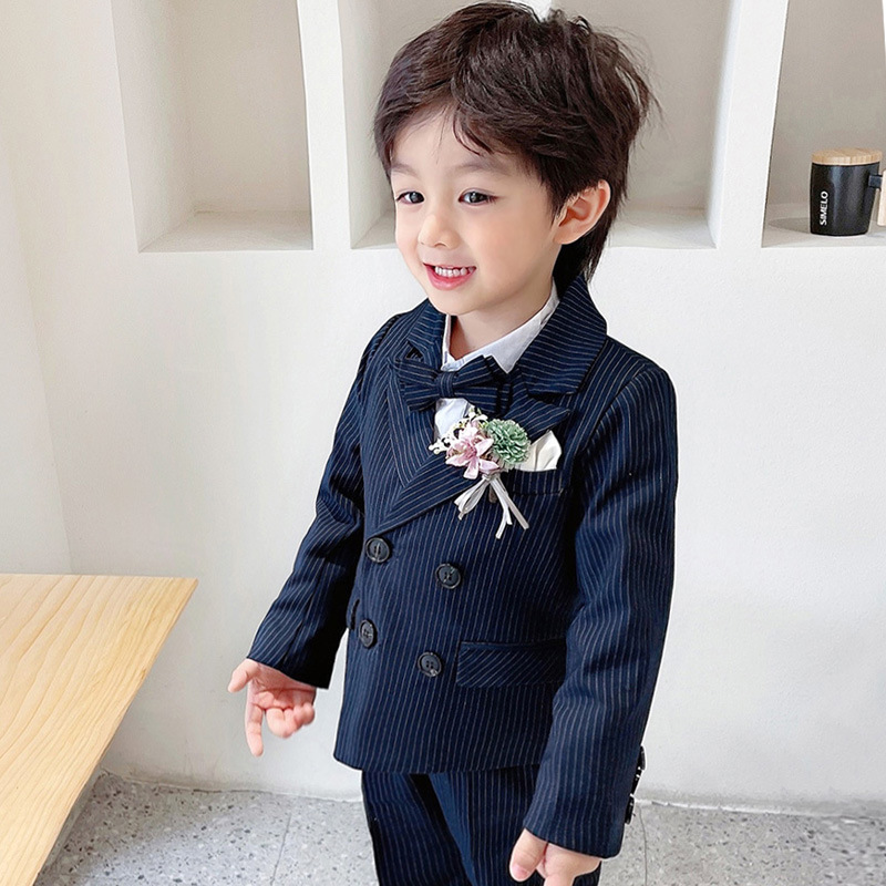 儿童英伦小西装男童礼服套装男孩子宝宝花童周岁生日小西服男帅气