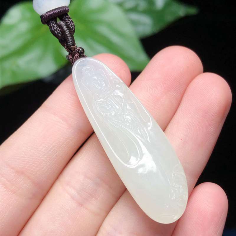 玉坠女吊坠玉观音吊坠真玉和田玉吊坠挂件玉器玉石本