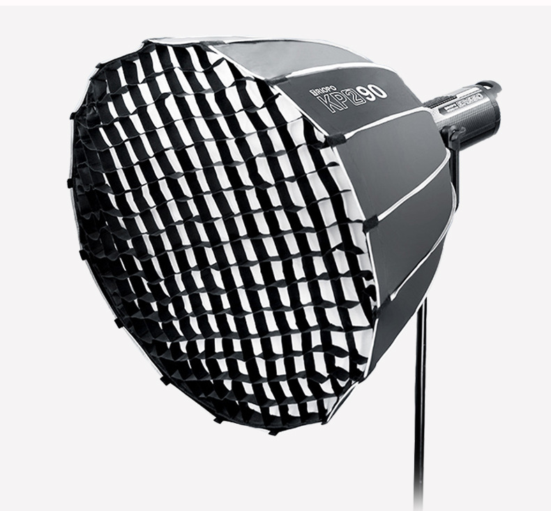 90cm快装版抛物深口柔光箱蜂巢单网格柔光罩直播灯柔光箱摄影格栅