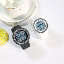 新款简约时尚HONGBO数字电子表 高颜防水夜光值多功能LCD闹钟手表