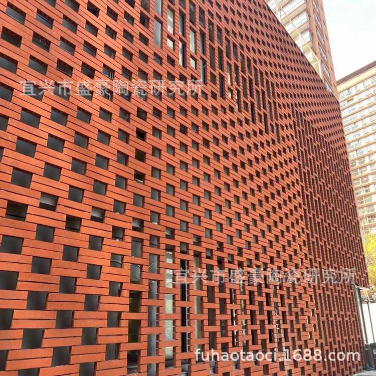立体隔断墙镂空砖陶土方格空心砖幕墙装饰背景墙立方陶棍l型角砖