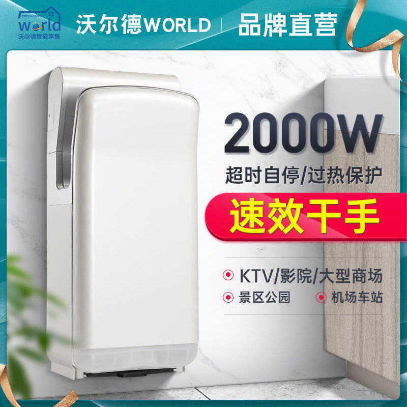 Wold Factory Jet Hand Dryer Double-Sided Hand Dryer Hotel Stainless Steel Hand Dryer Purification Automatic Hand Dryer