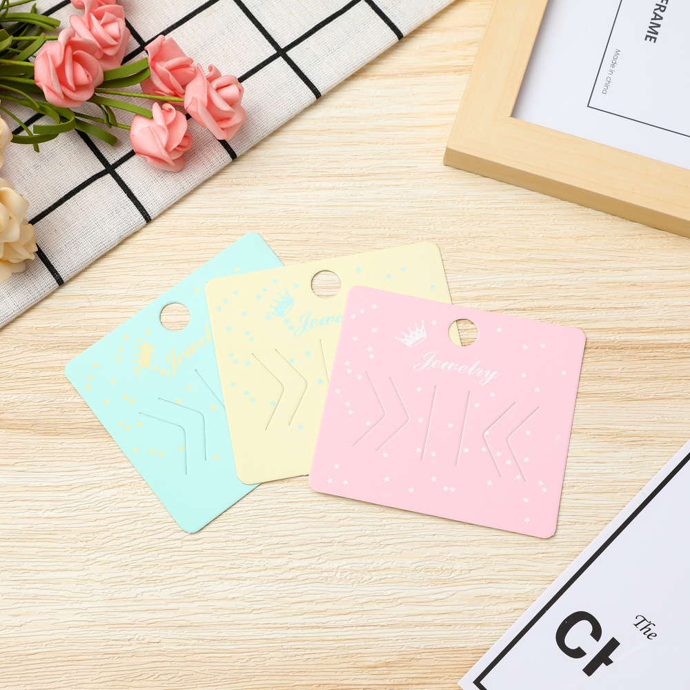 儿童发夹包装卡片糖果色商超饰品展示卡纸一字夹bb夹纸卡现货