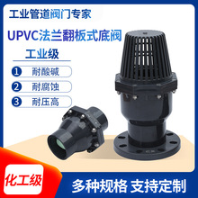 UPVC法兰翻板式底阀塑料法兰底阀PVC法兰底阀工业吸水阀过滤阀