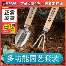 杰航不锈钢小铲子花铲挖土耙子园艺工具松土赶海种菜种花养花套装