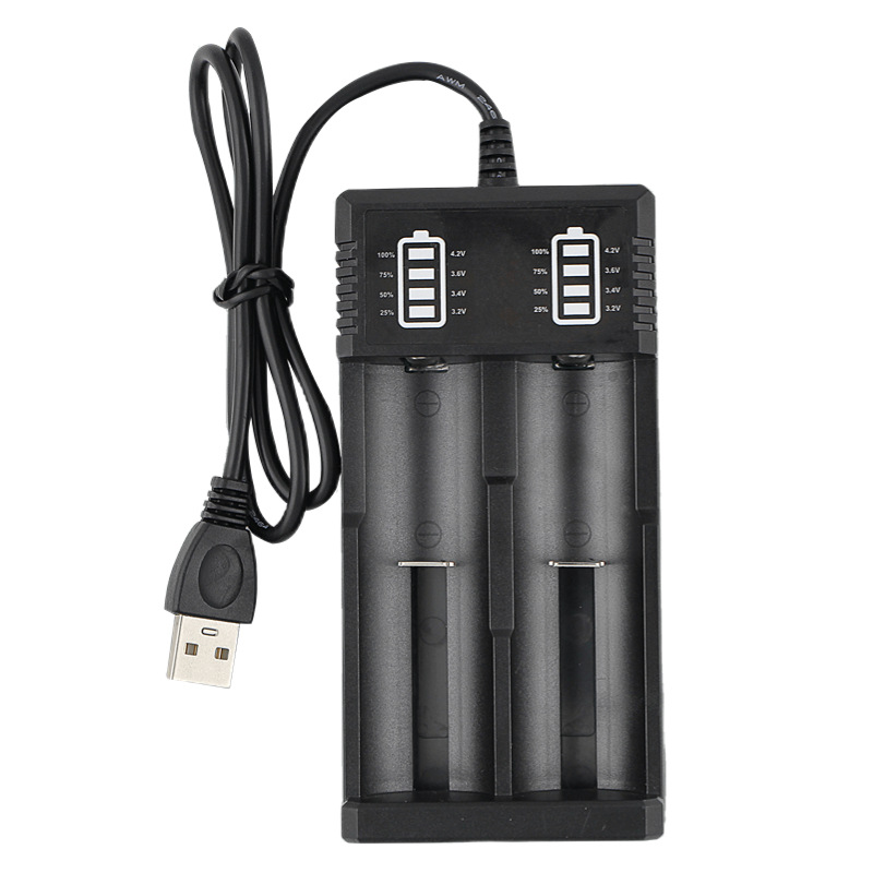 New Usb Double Slot 18650 Lithium Battery Charger Fast Charging Smart Multi-Model Charging Base Wholesale