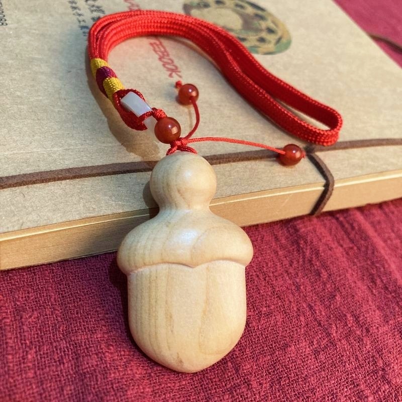 29成交2441个桃木小葫芦上下通孔小葫芦项链diy配件挂件木质小饰品