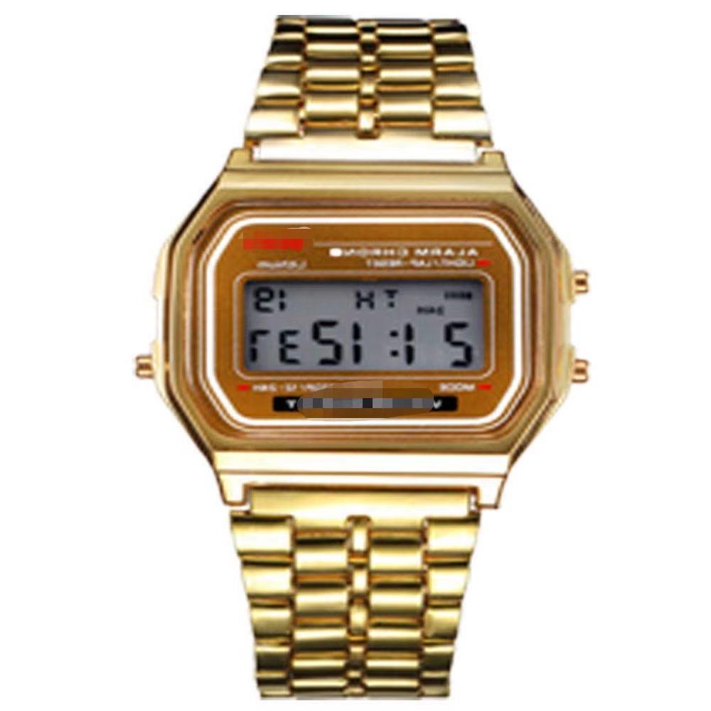 Electronic Watch Steel Band Electronic Watch WR F91 Harajuku Style Kaxi Watch Multifunctional LED Electronic Watch