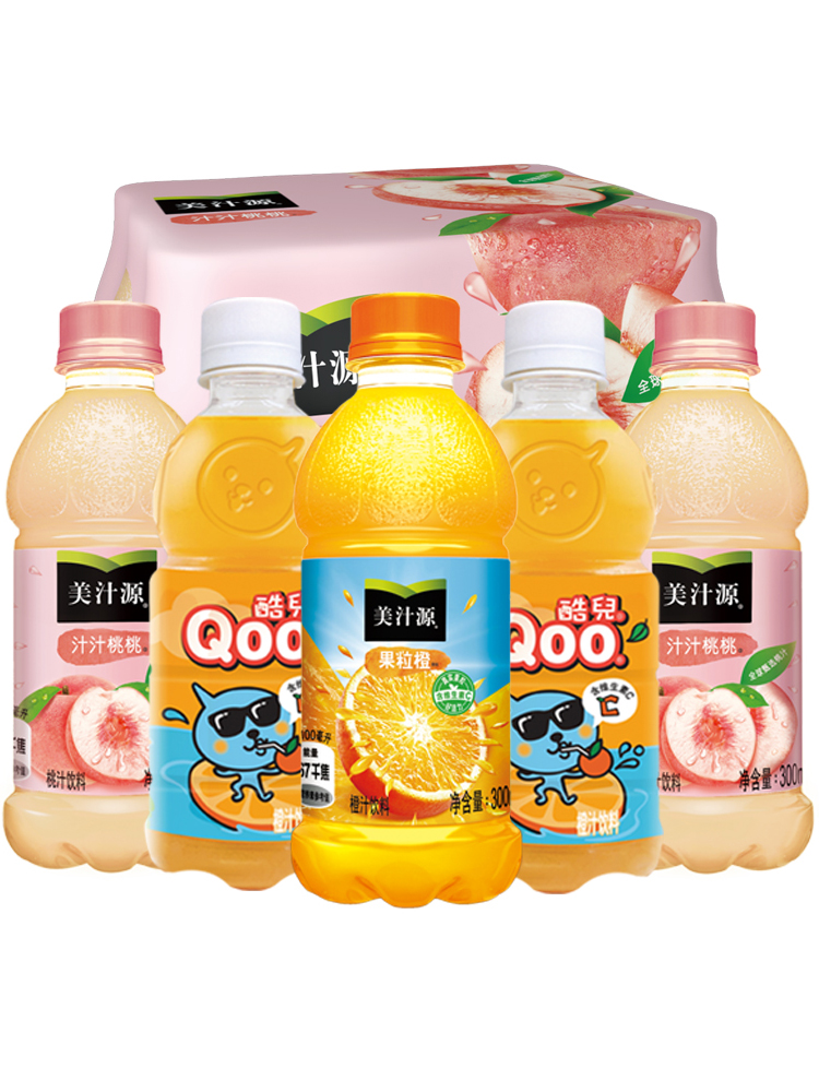 果粒橙酷儿橙汁汁桃桃饮料整箱300mlx12瓶24瓶迷你小瓶装-阿里巴巴