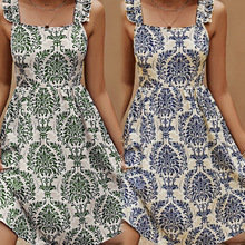 2024亚马逊速卖通欧美夏季新款女装印花吊带连衣裙