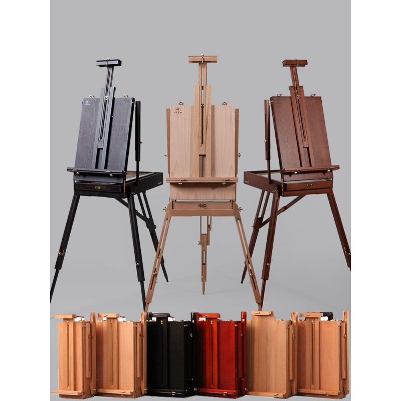 意大利油画箱便携女士写生油画架多功能手提画箱美术工具箱素描速
