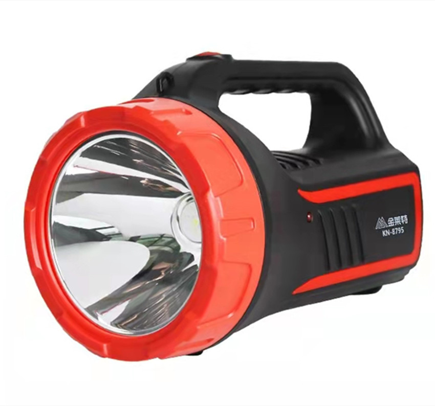 金莱特kn-8795 探照灯led充电手提式手电筒 家用 户外 巡逻手电筒