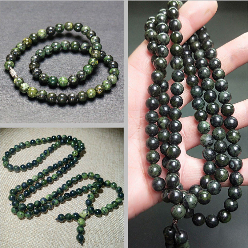 批发西藏药王石项链 8/10mm女士绕颈妈妈链 藏玉石磁性佛头手链