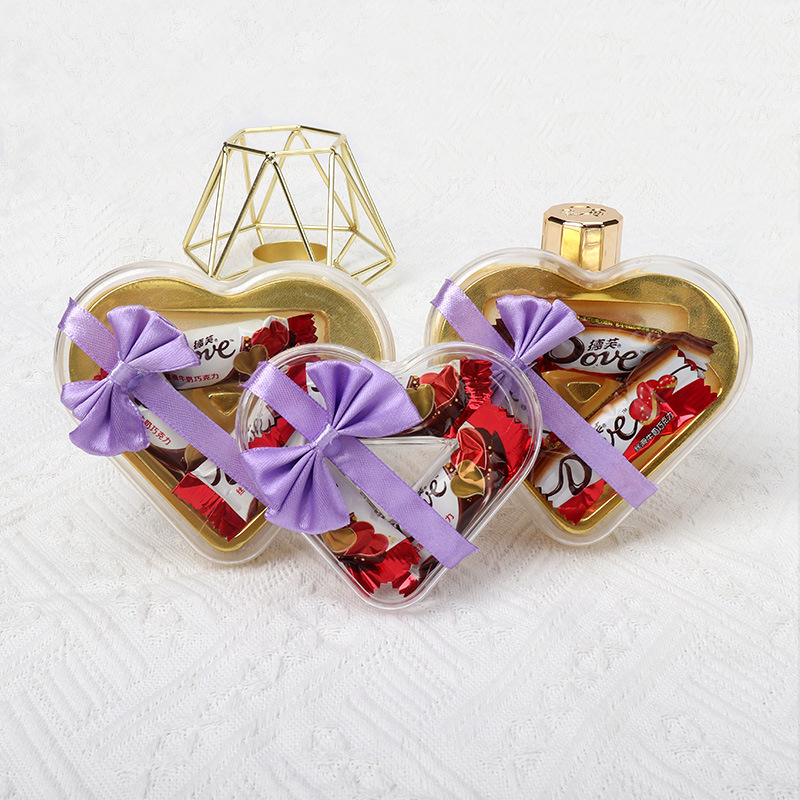 透明巧克力盒巧克力包装盒空盒塑料托德芙爱心巧克力盒伴手礼盒批