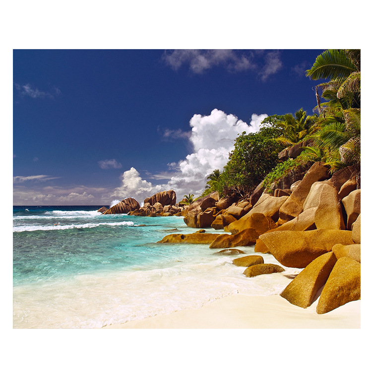 海边风景钻石画5d 满钻方钻圆钻diy装饰画十字绣跨境专供批发定制