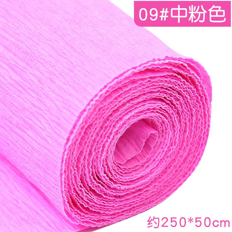 Colorful Thickened Crease Paper Handmade Bouquet Material Carnation Curling Paper Wrinkled Paper Diy Material Package Crumpled Paper
