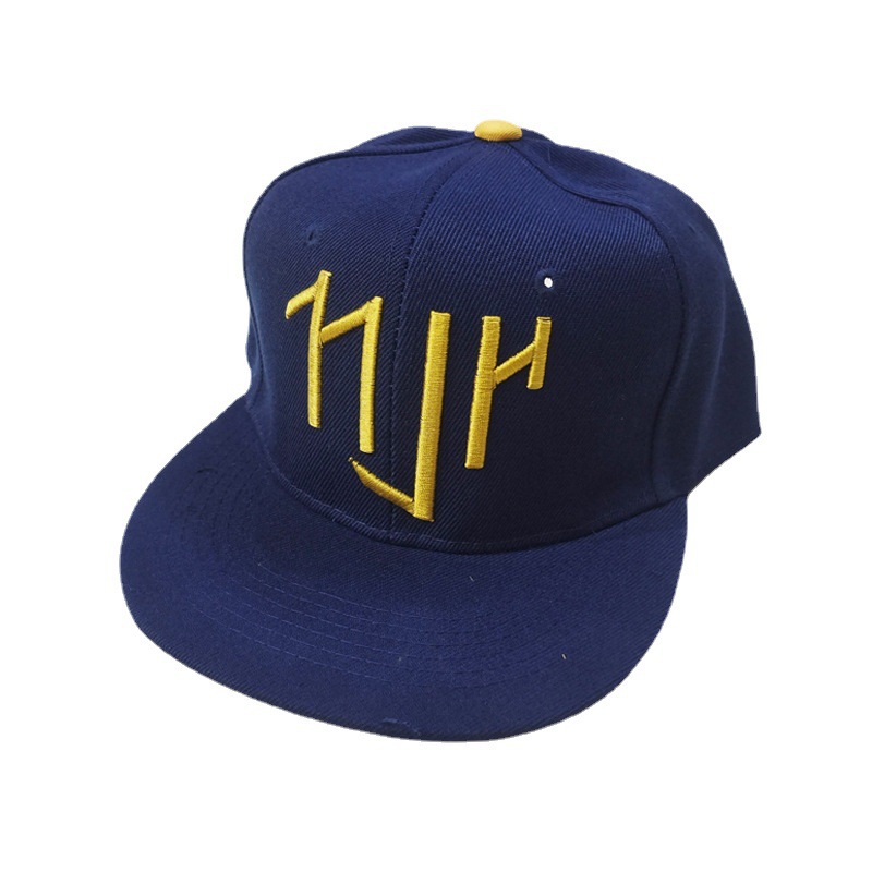 Cross-Border Mal Same Style Flat-Brimmed Cap Embroidered Baseball Cap European and American Street Fashion Hip Hop Hat Men and Women Baseball Cap