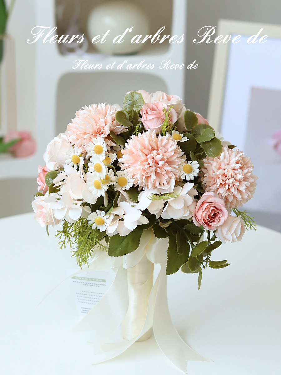 手捧花新娘结婚仿真花领证拍照花束假花感婚礼伴娘捧花装饰花