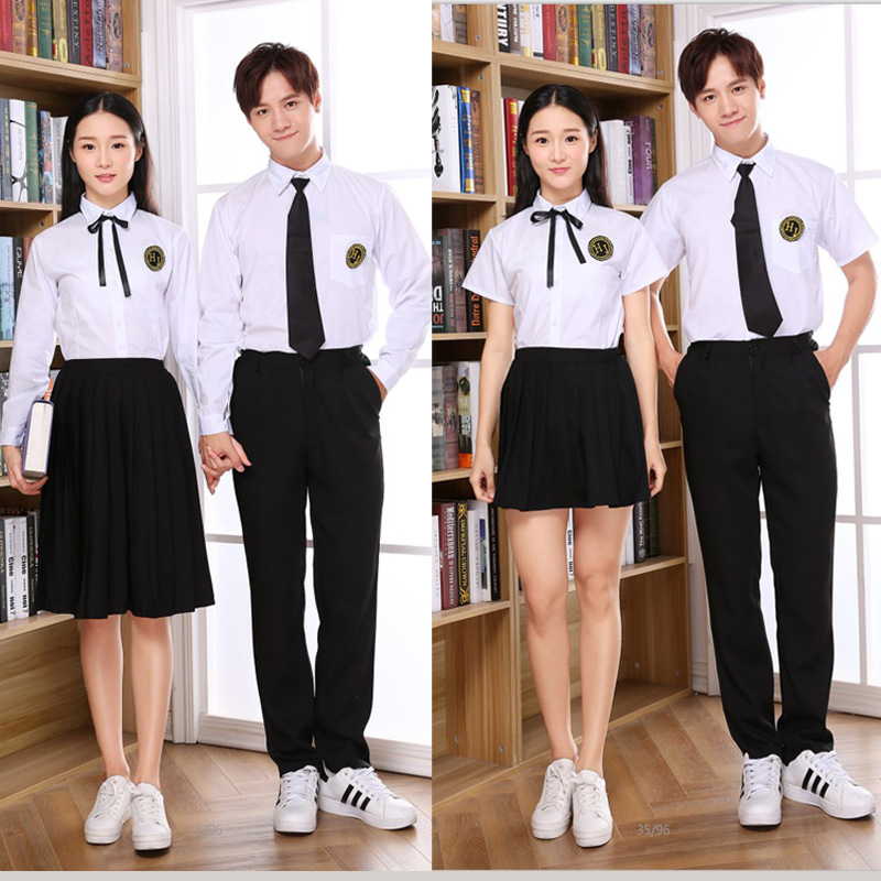 夏季中学生大合唱团演出服初中生毕业照班服男女诗歌朗诵比赛服装