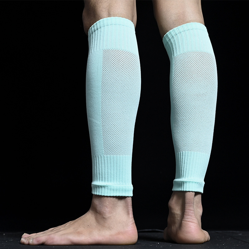 Professional Football Shin Guard Foot Sock Non-Sole Breathable Power Strip Stocking Football Sports Package Shin Guard Leg Warmer