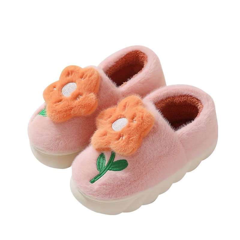 Cotton Slippers Women's 2023 Winter New Bag Heel Warm Non-Slip Indoor Slippers Home Fleece-lined Thickened Fluffy Cotton Shoes