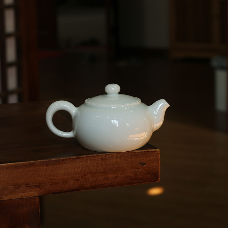 草木灰釉小瓷壶 景德镇色釉单人泡茶壶 功夫茶具手执泡茶迷你壶