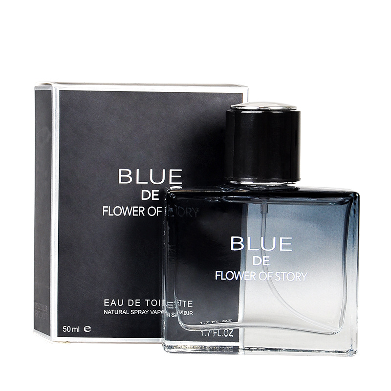 Internet Hot Flower Words Azure Men's Perfume Long-Lasting Light Perfume Ocean Fragrance Cologne Charm Sports