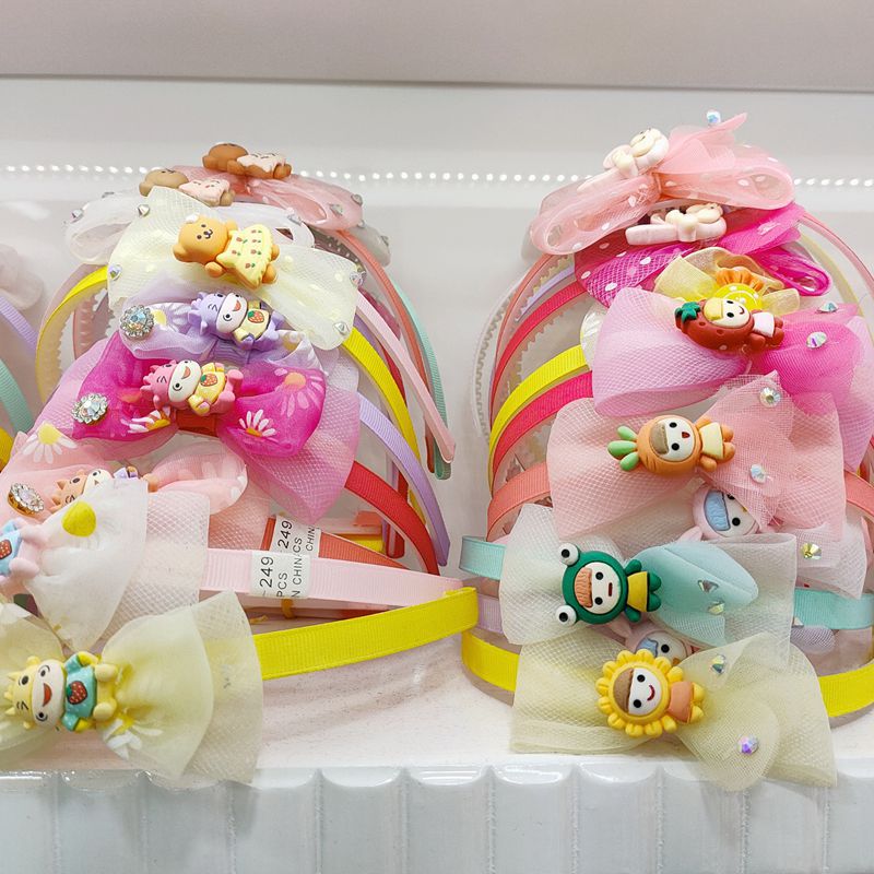 韩版粉色系可爱卡通布艺儿童发箍头箍头 两元店饰品批发-阿里巴巴