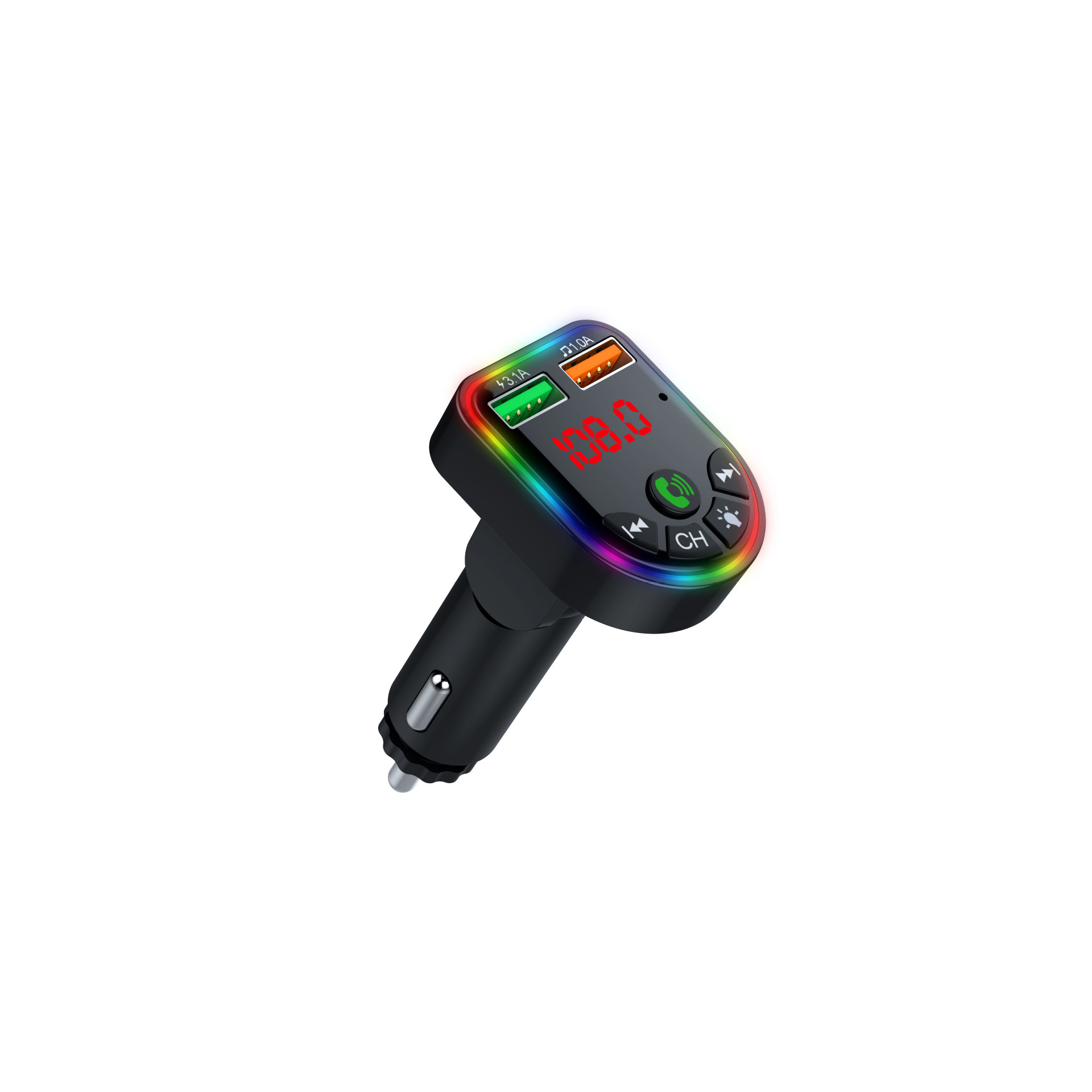 Factory Direct Sales Car P5 Bluetooth Mp3 Player Hands-Free Call Voice Broadcast Pd Charging Usb Flash Disk