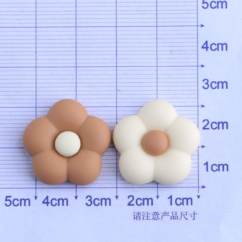 Beige Coffee Color Candy Toy Series Cream Glue Resin Accessories Wholesale Phone Case Material Barrettes Head Rope Material Package Worker