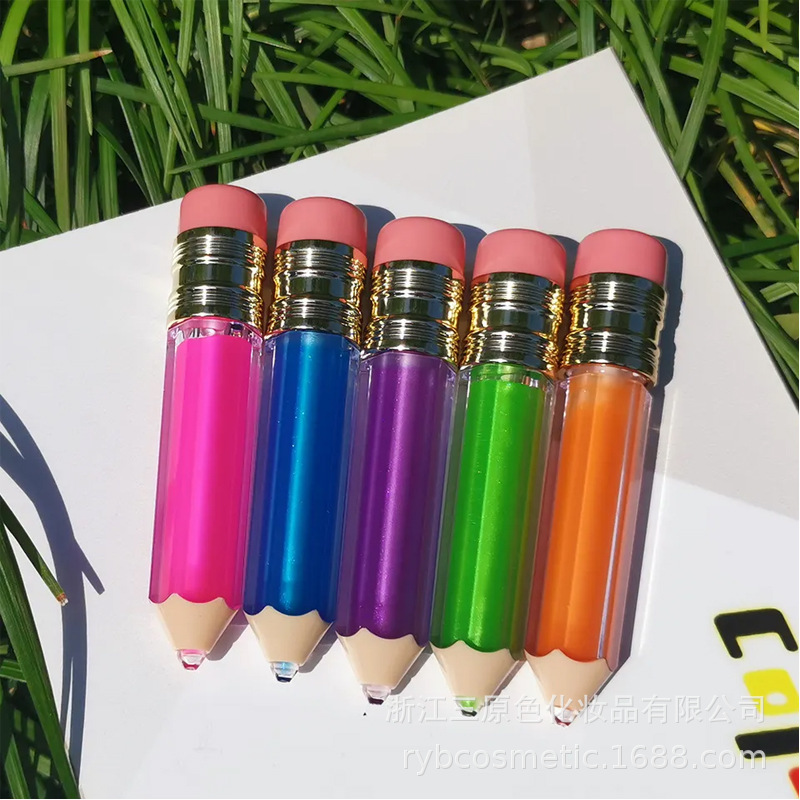 Exclusive for Cross-Border Lip Lacquer Foreign Trade Hot Selling Pencil Lip Lacquer Lip Gloss Lipstick Water Oem/Odm Macaron Color Customization