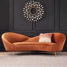 后现代轻奢异形不锈钢沙发北欧设计师创意弧形高档服装店休闲沙发