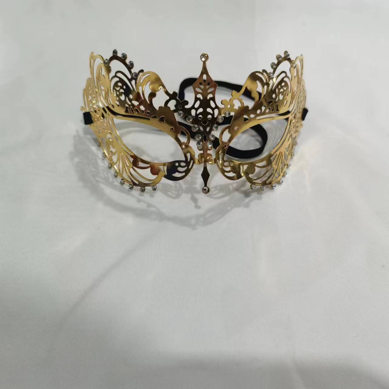 威尼斯金属面具 电镀金镀银玫瑰金铁艺镂空镶钻眼罩化妆舞会面具