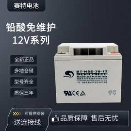 赛特蓄电池BT-HSE-38-12MV7AC/24/65/100AH铅酸免维护UPS电源消防