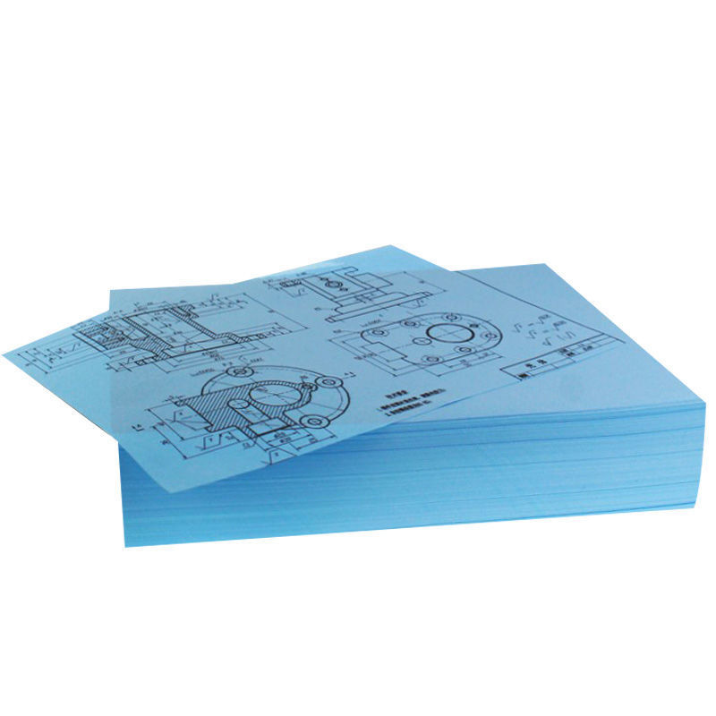 500张蓝图纸a4双面蓝a3绘图纸a1a2a3卷筒打印纸2寸3寸工程纸