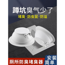 厕所防臭堵臭器卫生间蹲便器大便器塞子家用除臭神器蹲坑式便池盖