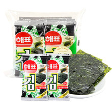 韩国进口 海牌烤海苔16g 即食寿司烤脆紫菜片海苔卷休闲零食批发