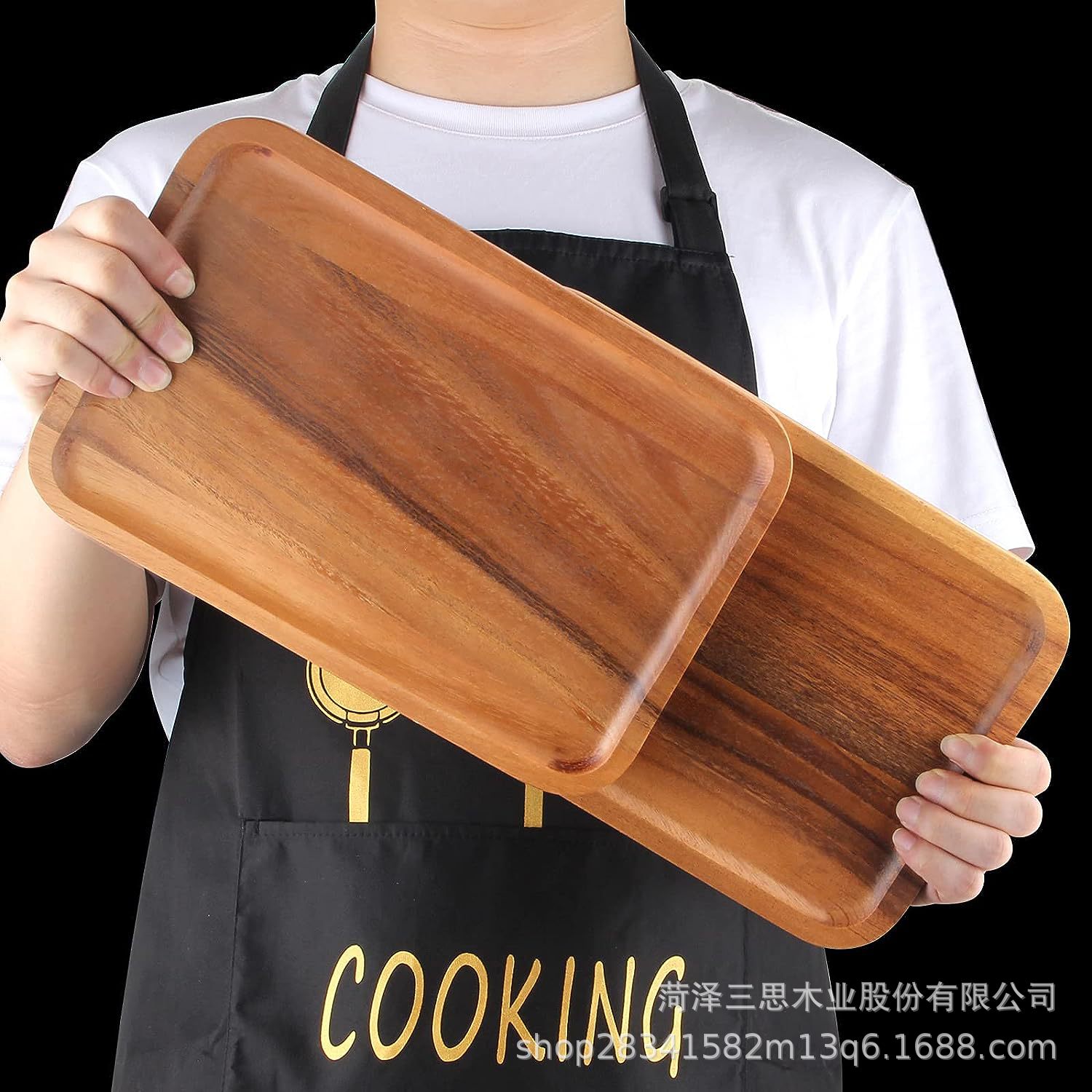 Wooden Tray Dish Food Tray Decorative Wooden Tray Rectangular Snack Dish Fruit Tray Cutting Board Solid Wood Tray