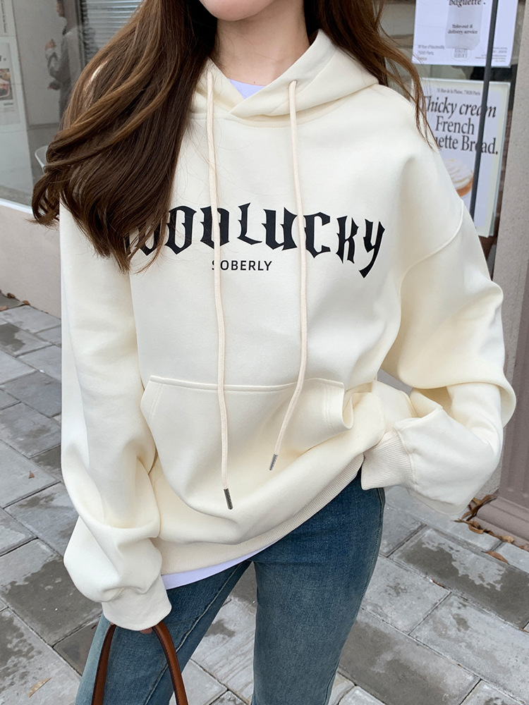 Hooded Sweater for Women Spring and Autumn 2023 New Baggy Coat Small American Early Autumn Bottoming Shirt Pullover Top