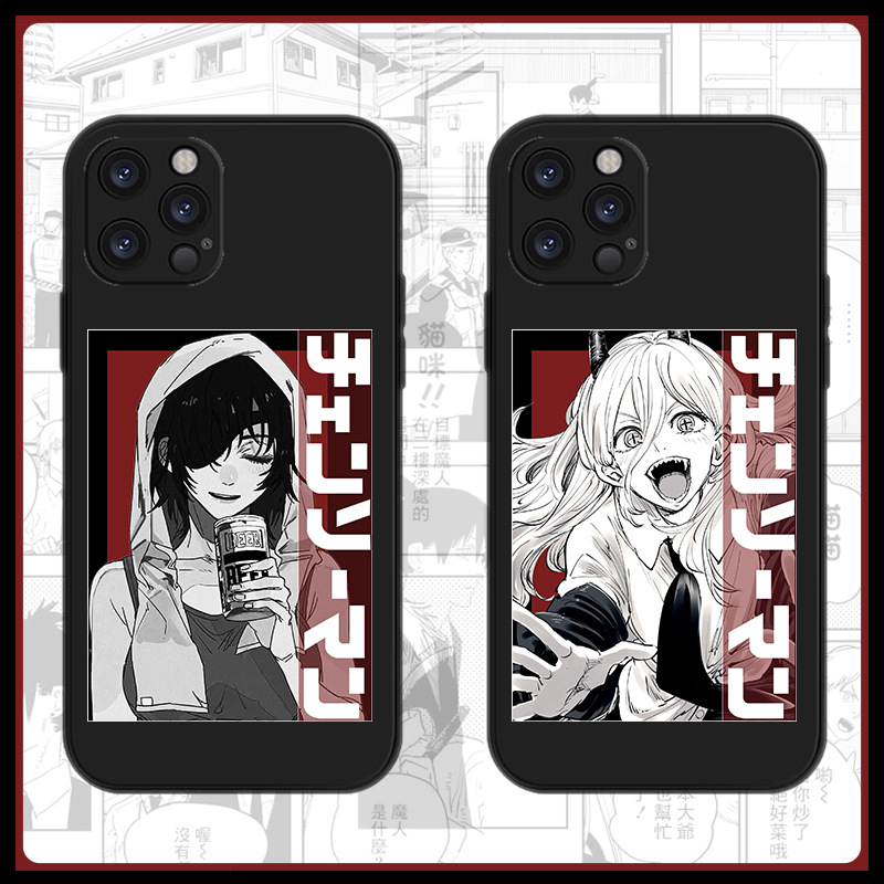 动漫电锯人液态适用iphone 14/13pro手机壳苹果11/12保护套-阿里巴巴