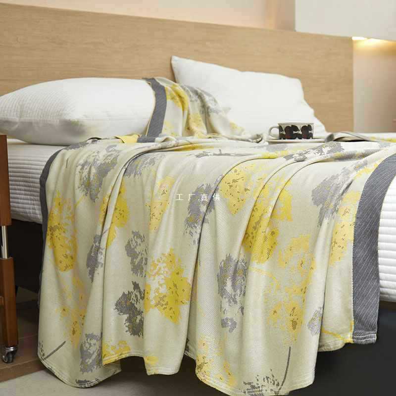 毛巾被竹纤维纱布盖毯夏季毛巾毯薄款冷感竹棉单双人夏凉被空调毯