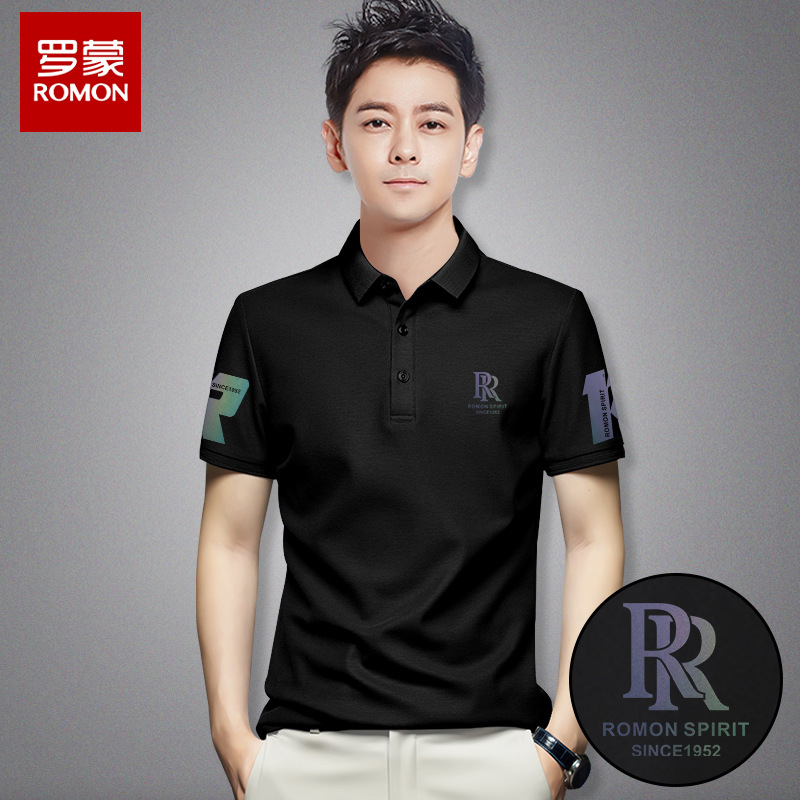 罗蒙官方正品经典款保罗短袖polo衫男夏装新品商务透气翻领t恤潮