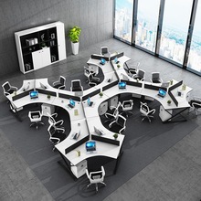 员工办公桌组合简约现代办公室桌椅组合职员办公桌椅工作屏风卡座