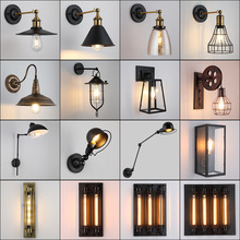 跨境 亚马逊ebay美式乡村仿古餐厅灯创意个性复古工业风铁艺壁灯
