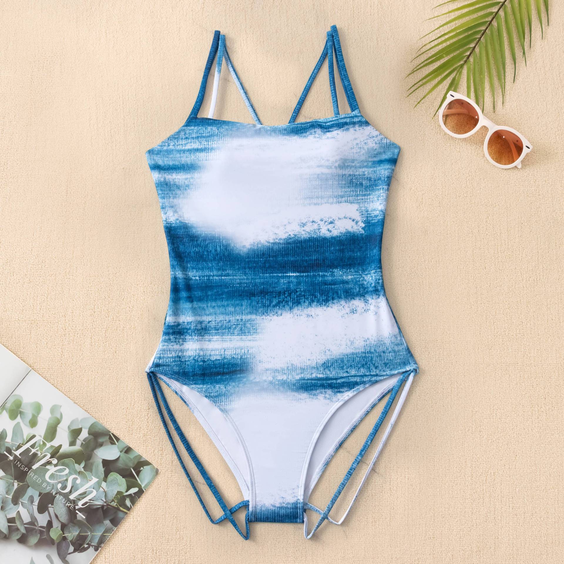 奇迹制衣欧美跨境泳衣亚马逊连体泳衣比基尼一件式女士泳装3015