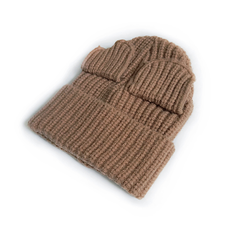 Chengwen New Simple Solid Color Infant Knitted Hat Boys and Girls Cute Hat Fall Winter Fashion Personalized Wool Hat