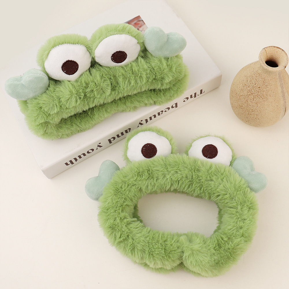 Plush Frog Headband Autumn and Winter New Ear Hair Band Cute Strawberry Bear Head Accessories Wholesale Bear Internet-Famous Headband