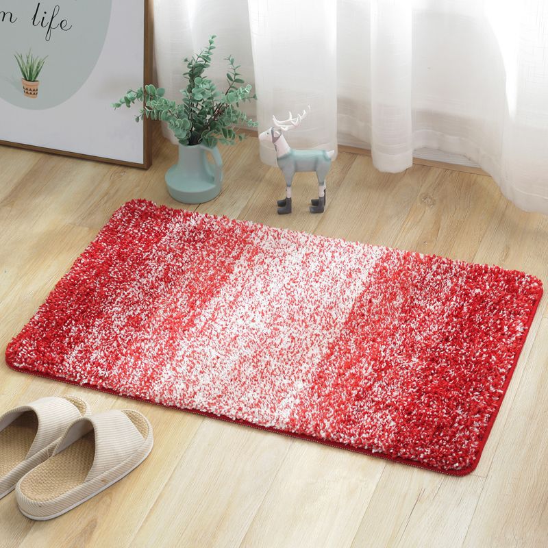 Cross-Border New Arrival Simple Nordic Home Flocking Carpet Floor Mat Entrance Bedroom Bathroom Absorbent Non-Slip Floor Mat