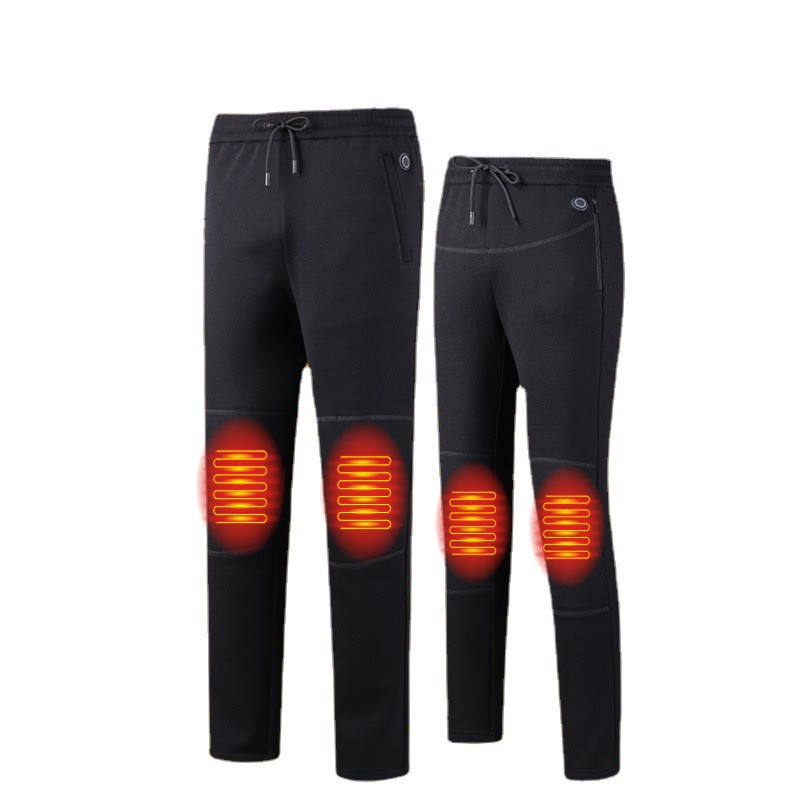 2022 New Smart Heating Thermal Trousers Couple's Pants Sub Carbon Fiber Thermal Leggings plus Velvet Thermal Thermal Leggings